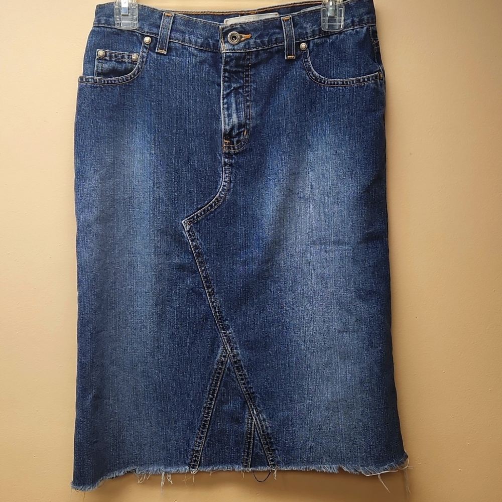 Hydraulic Blue Jean Skirt